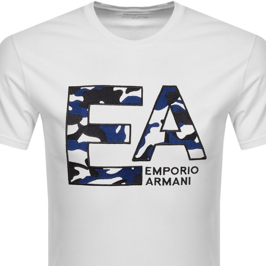 Alternative Image for ProductEmporio Armani Crew Neck Logo T Shirt Cream2